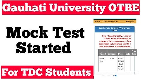 Gauhati University Mock Test Live Practice  खालामदो  Portal Active जाबाय