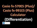Numerical Derivatives with Casio FX-570ES Plus