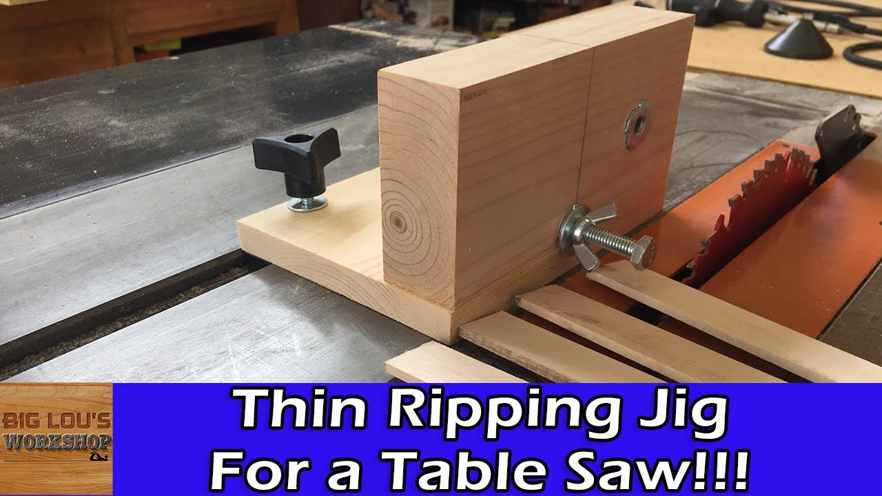 Thin Ripping Jig for a Table Saw YouTube