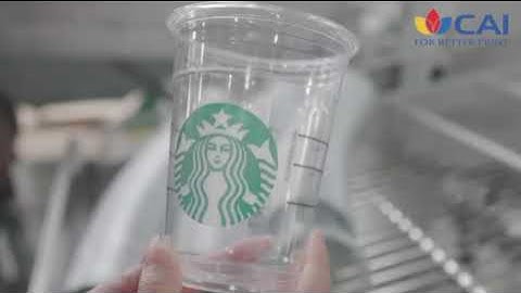 16oz PET Starbucks cups Printing Machine, 6 colors dry offset cup printer, Cup printing Machine