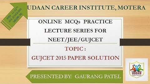 GUJCET 2015 Physics_V1