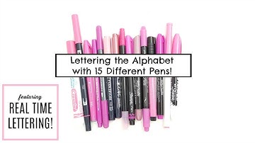 Hand Lettering Alphabet for Beginners with 15 Different Pens! Lower Case Alphabet