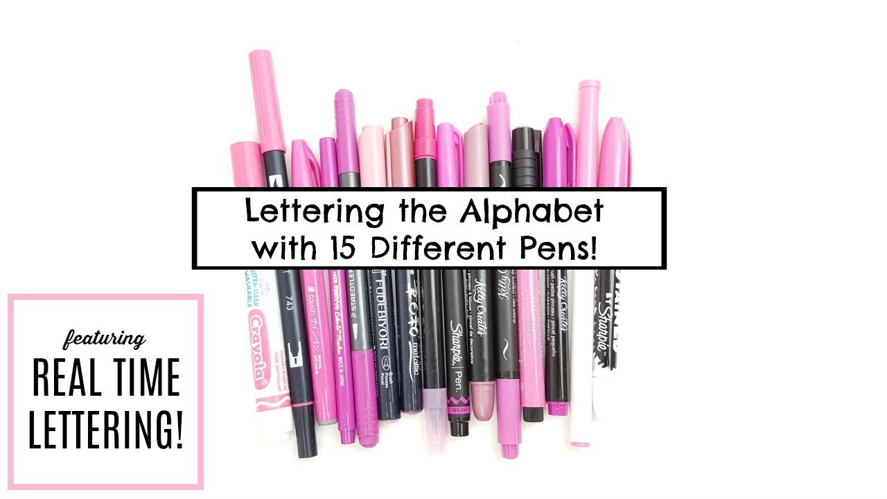 Hand Lettering Alphabet for Beginners with 15 Different Pens! Lower
