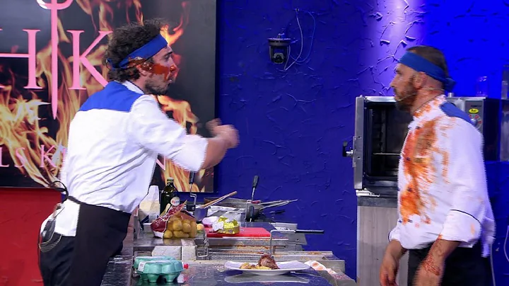 Prleshje n Kuzhin, Indriti i gjuan Martinit - Hells Kitchen Albania 3