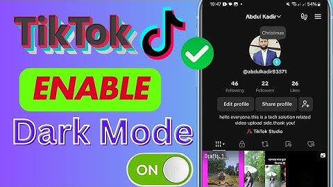 How to ENABLE Dark Mode on TikTok 2025,How To Dark Mode on TikTok,