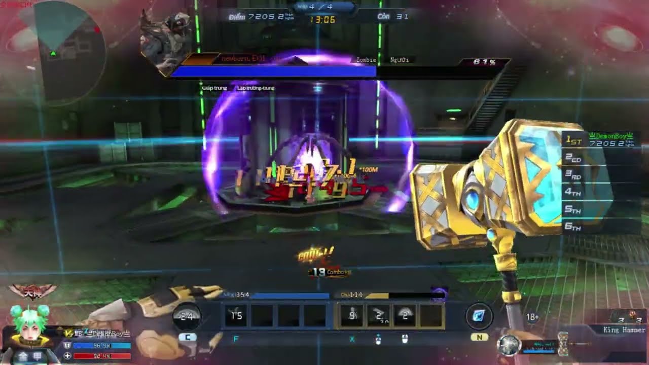 [Truy Kích] Khi Gaia Và Arc Light Ngang Rune Nhau Solo Map 5.10 Mức 6 Sẽ Ra Sao ? - Huy Gaming TK