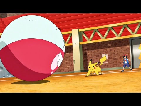Pikachu vs Electrode (DUB) - Ash vs Visquez - Pokémon Journeys: The Series