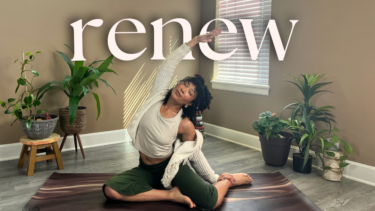 15 min morning yoga to calm your nervous system | gentle grounding flow ...