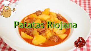 Receta económica y muy completa patatas con chorizo, patatas a la riojana, muy tradicional