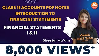 Introduction to Financial Statements | Class 11 Accounts PDF Notes | Vedantu Commerce