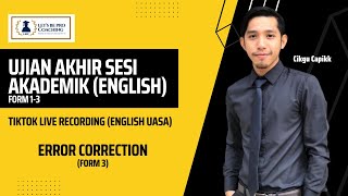 English UASA TikTok Live Recording (Error Correction)