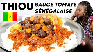 Le Meilleur THIOU (Sauce Tomate Sénégalaise Rouge) 🇸🇳 Version BOULETTES