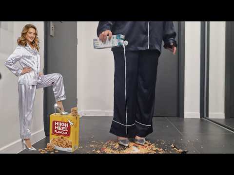 CEREALS + MILK + high HEELS = best breakfast EVER! 😘❤️️