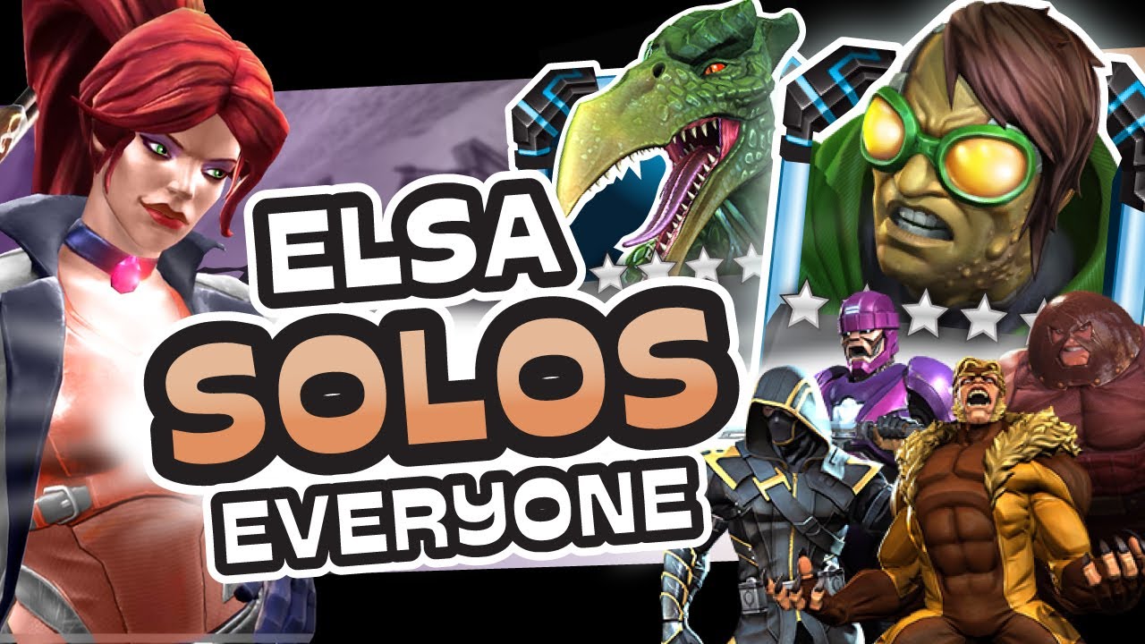 Rank 4 Gameplay SOLOS! Elsa vs TOAD + SAURON Cavalier EQ Boss | Marvel Contest of Champions