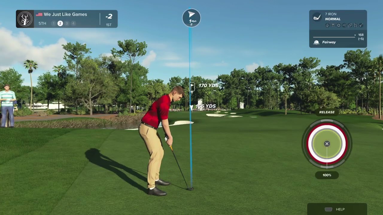 Playing a round in PGA Tour 2k23 on PS5 