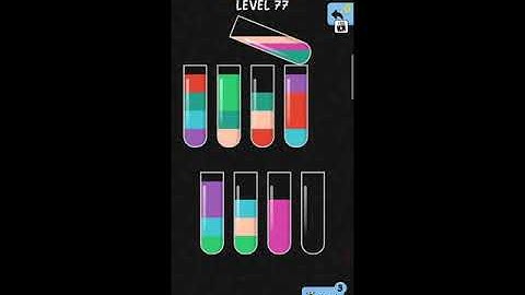 Water color sort ||water color sort level -77 walkthrough solution (IOS/Android) || Simple Solutions