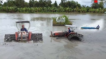 Máy Cày Làm Việc Dưới Nước Quá Căn Thẳng | Thanh Điền