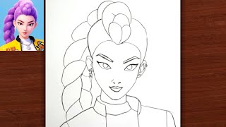How to Draw Rumi from Kpop Demon Hunters Step by Step | Easy Drawing Tutorial for Beginners