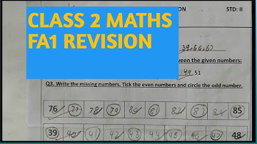 #2024 2nd standard Maths question paper Revision FA1#study #revision