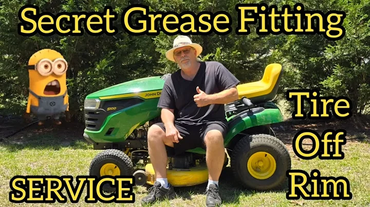John Deere S100 First Service Tire Repair Replace Blades Secret Grease Fitting Revealed