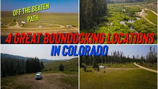 4 Great Boondocking Locations in Colorado! 2 Remote Locations & 2 Campground Locations!