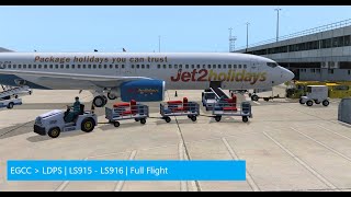 [P3D v4.5] Manchester to Split | Full Flight | LS915 - LS916