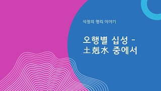 오행별 십성 - 토극수 중에서