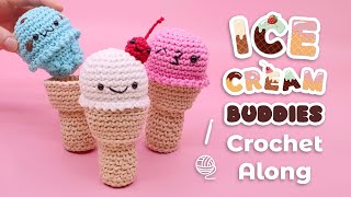 Ice Cream Buddies Amigurumi Crochet Along