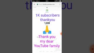 1K | thankyou | Youtube | ytshorts | trendingshorts | viral | dream | happy like | shorts