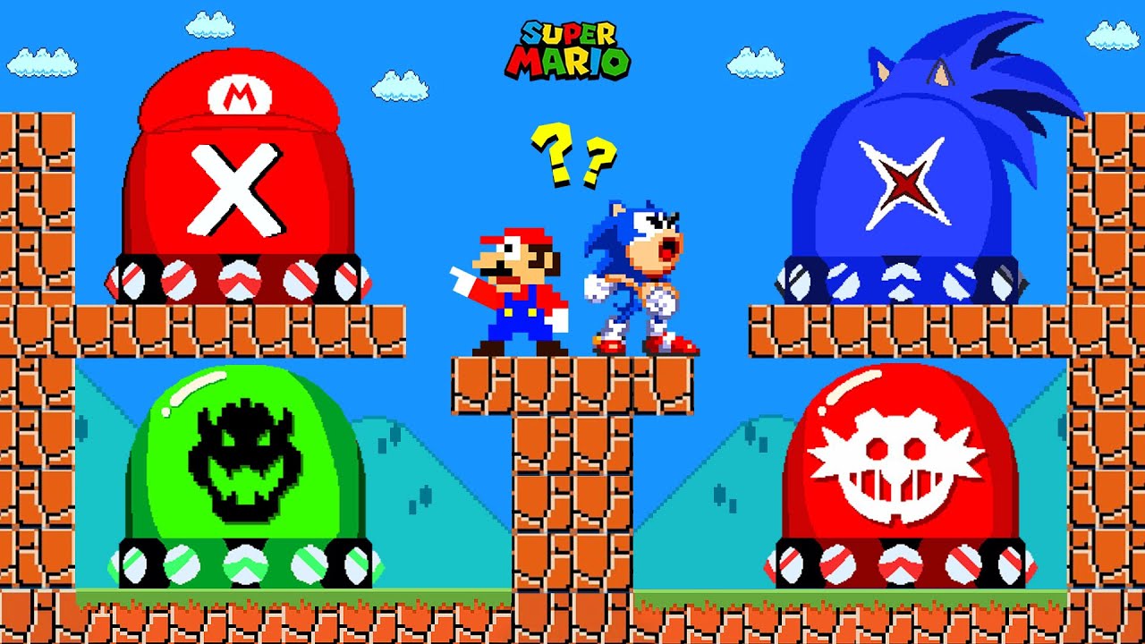 Can Mario and Sonic Press Ultimate Lord X vs MX -Eggman vs Bowser Switch in New Super Mario Bros.Wii