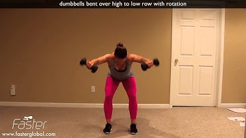 dumbbells bent over high to low row with rotation mov