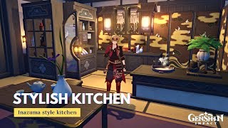 Stylish Kitchen 🍳 (Inazuma kitchen) || Genshin Serenitea Pot Design