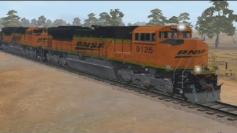 Trainz 3 BNSF #9125 pass by with Empty coal