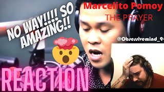 First Time Ever! Listening \& Reacting to MARCELITO POMOY (The Prayer) (Singer\/ Rapper Reacts)