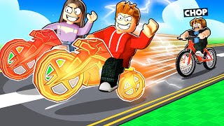 ROBLOX CHOP AND FROSTY COMPETE WITH NEW BIKES BIKE PARKOUR screenshot 4