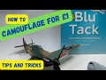 Blue tack for camouflage how to scale model