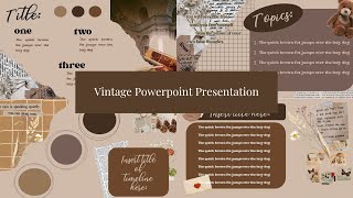 FREE VINTAGE POWERPOINT PRESENTATION TEMPLATE | BROWN AESTHETIC ? ] -  YouTube