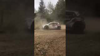 Grosse ambiance TAQ JB Francesci Skoda Fabia R5 N°1 Rallye Terre de Lozère 2023