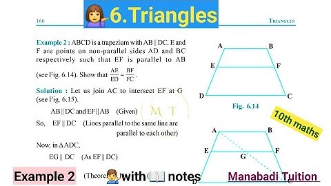 10th class math| Chapter 6🤷|Triangles|💁‍♀️ Example 2|With notes |CBSE |NCERT|