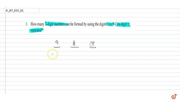 How many 3-digit numbers can be formed by using the digits 1 to 9 if no digit is repeated?...