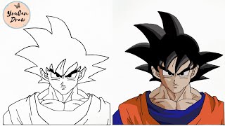 How to Draw Goku from Dragon Ball - Step by Step | Drawing Tutorial | YouCanDraw
