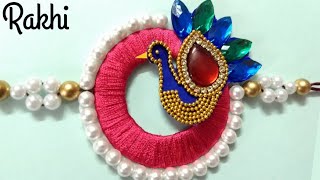 DIY Peacock Rakhi making at home//How to make rakhi at home //Rakhi tutorial //rakshabandhan