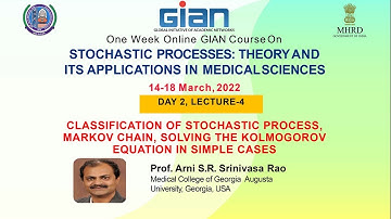 Classification of Stochastic Process, Markov chain, Solving the Kolmogorov Equations in Simple Cases