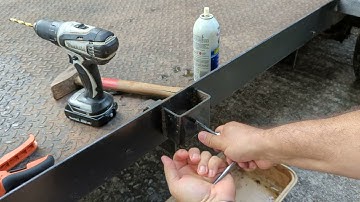 Drilling and tapping a stake pocket on my trailer
