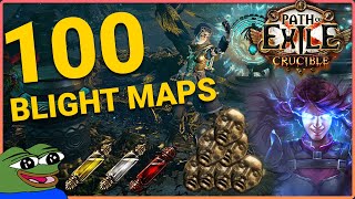 100 Blight Maps in 1 Minute | PoE 3.21