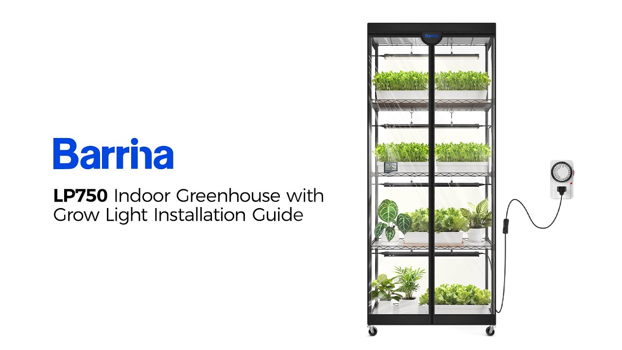 Barrina LP750 Indoor Greenhouse with Grow Light 5-Tier Plant Stand with Light | Installtion Guide
