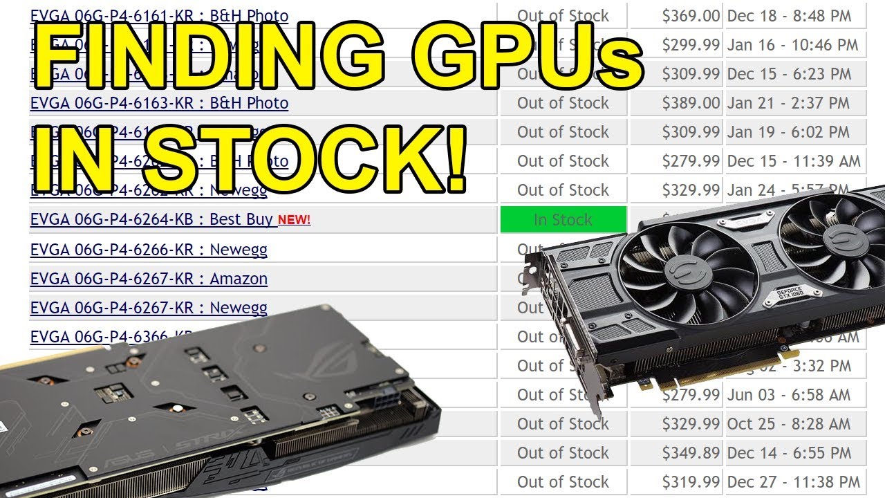 How I Find Graphics Cards in Stock YouTube