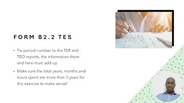 Lecture 8- Form B2.2 Training Experience Summary (TES)