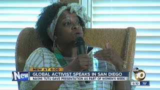 Global activist Naomi Tutu speaks in San Diego