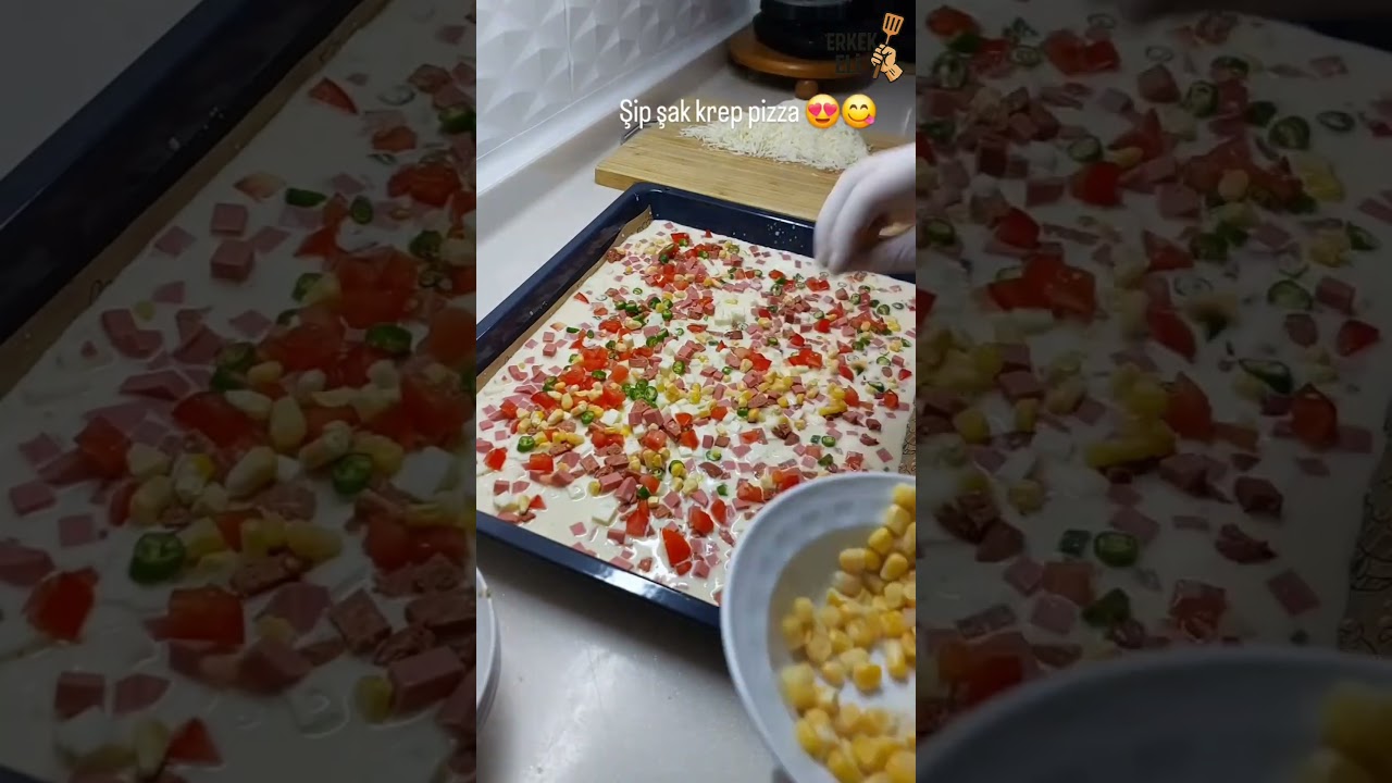 5 dk Hazır Pratik Pizza krep #pratiktarifler #pratiktatlitarifleri #yemektarifleri #pizza